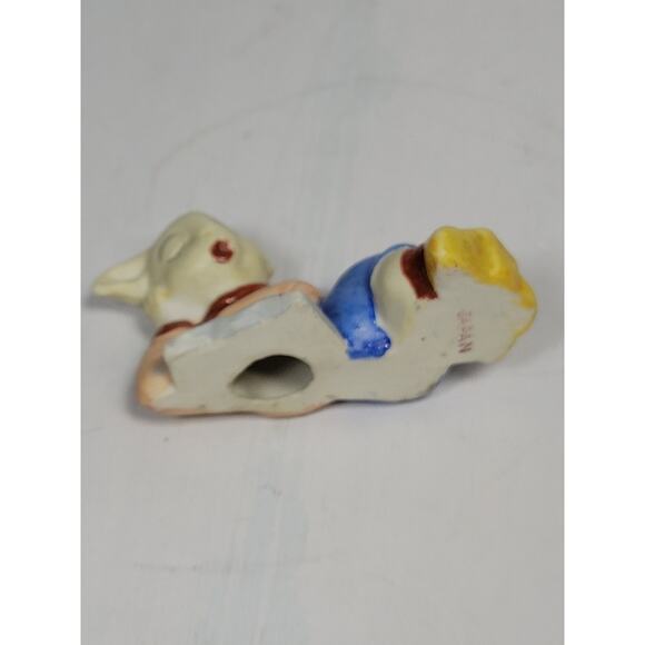 Vintage Bunny Sleeping With a Book Figurine Japan - Picture 3 of 4